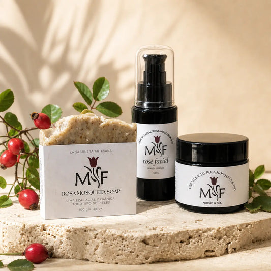 Ritual Facial Deluxe | Rosa Mosqueta verge & Q10 (Pack 3 passos)